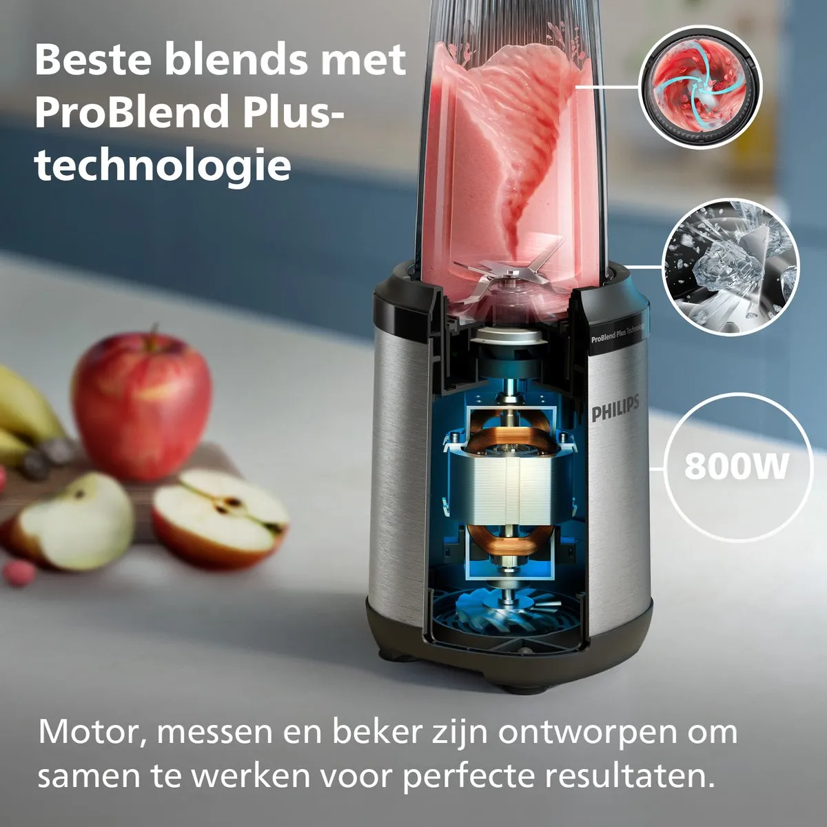Philips Blender HR2764/00 - 800W - 700ml - Zilver