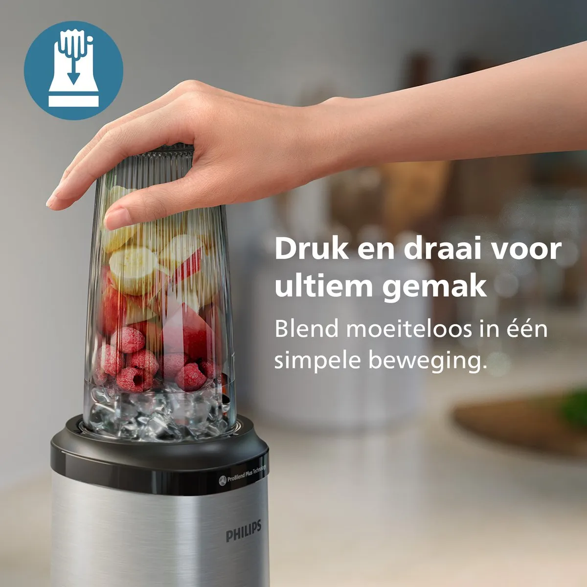 Philips Blender HR2764/00 - 800W - 700ml - Zilver