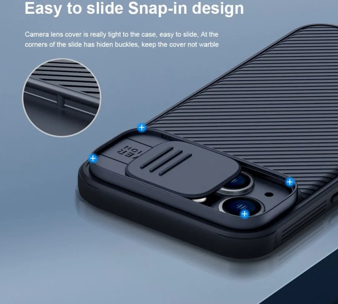 Nillkin CamShield iPhone 14 Plus Hoesje - Zwart - afbeelding 5 van 6