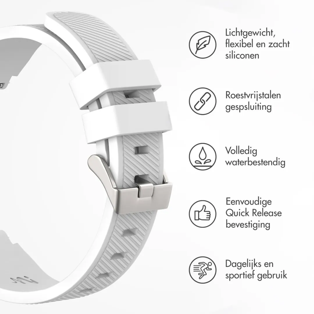Imoshion Siliconen Smartwatchband 20mm - Wit