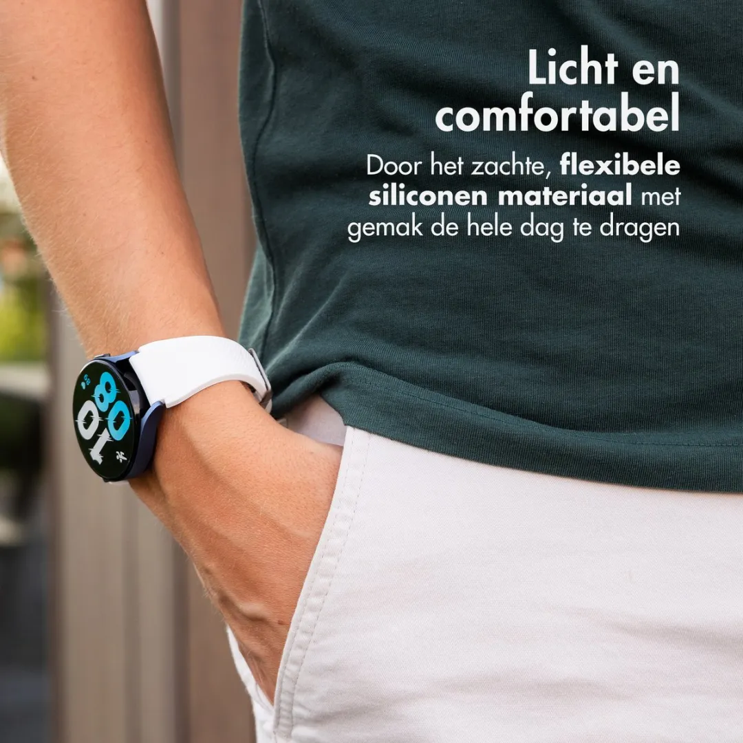 Imoshion Siliconen Smartwatchband 20mm - Wit