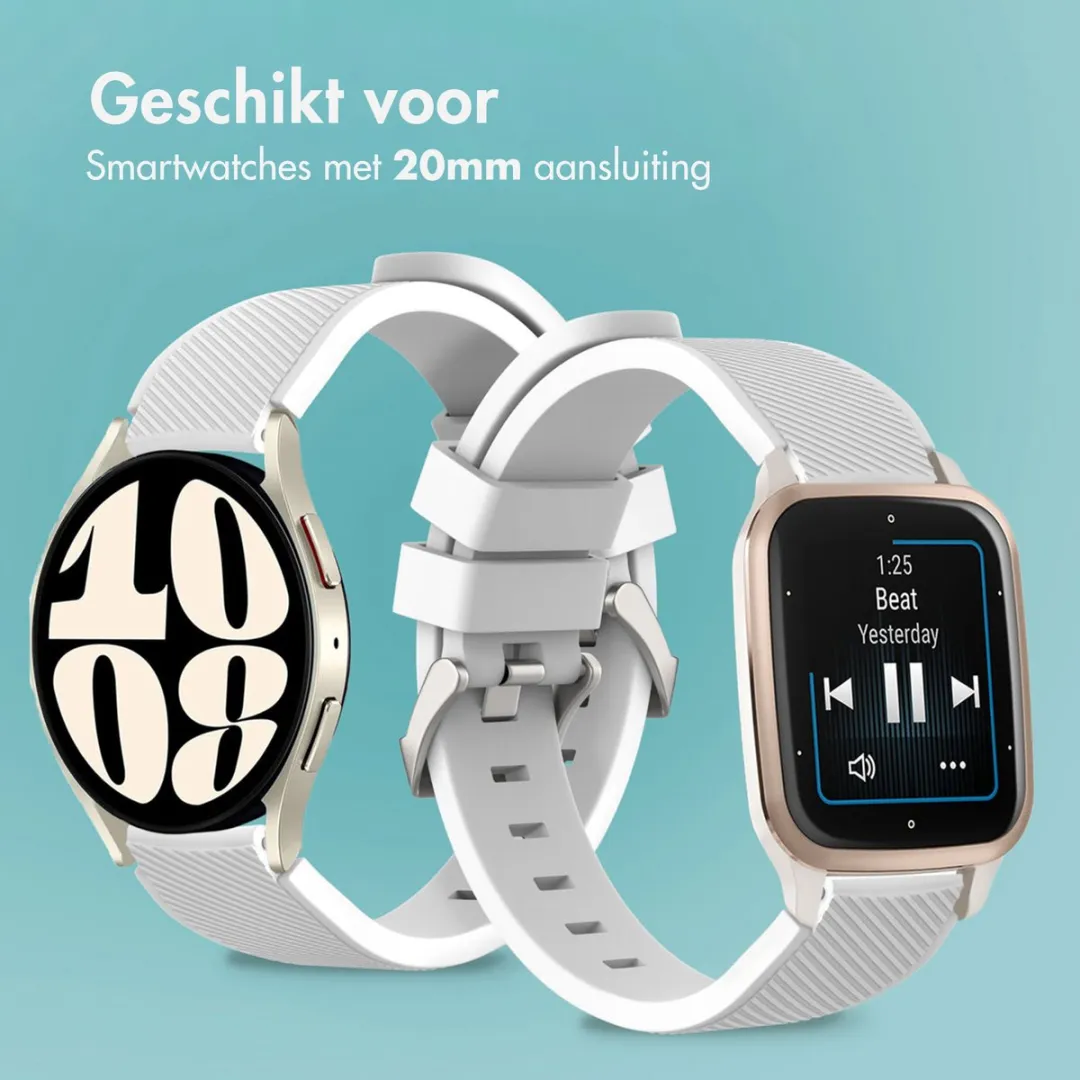 Imoshion Siliconen Smartwatchband 20mm - Wit