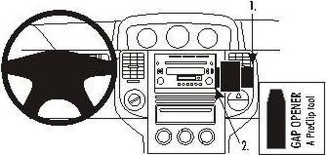 Brodit ProClip Houder Nissan X-Trail 2004-2007 - Zwart - 853653