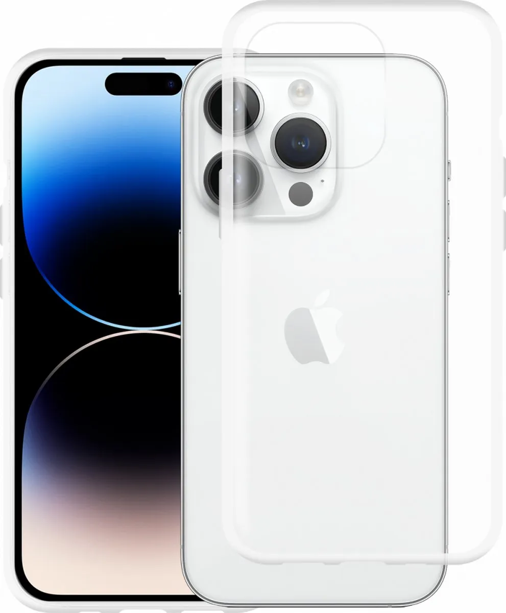 Cazy hoesje geschikt voor iPhone 14 Pro Hoesje Siliconen - Flexibele Case - Transparant