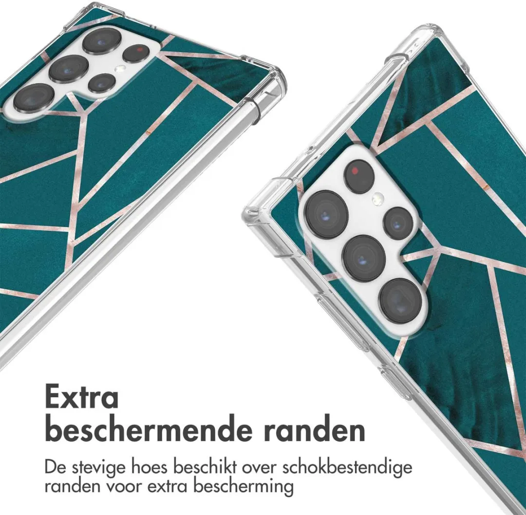 Imoshion Hoesje Samsung Galaxy S22 Ultra Petrol Green Graphic