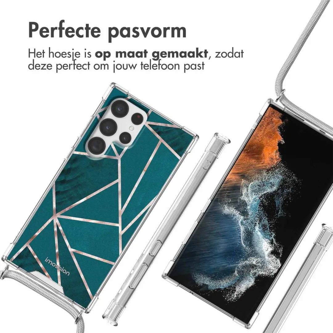 Imoshion Hoesje Samsung Galaxy S22 Ultra Petrol Green Graphic