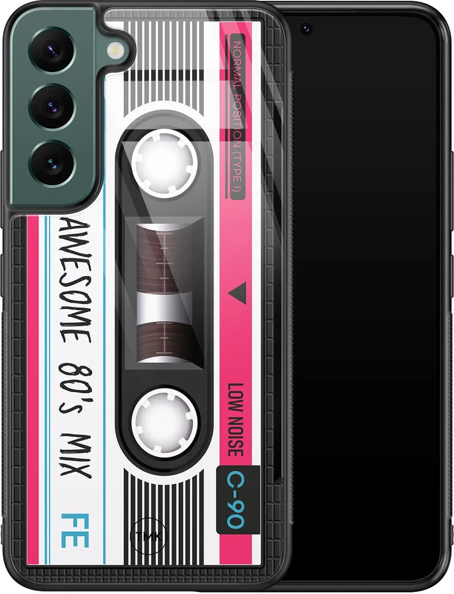 Casevibes Samsung Galaxy S22 Hoesje - Zwart - Cassette