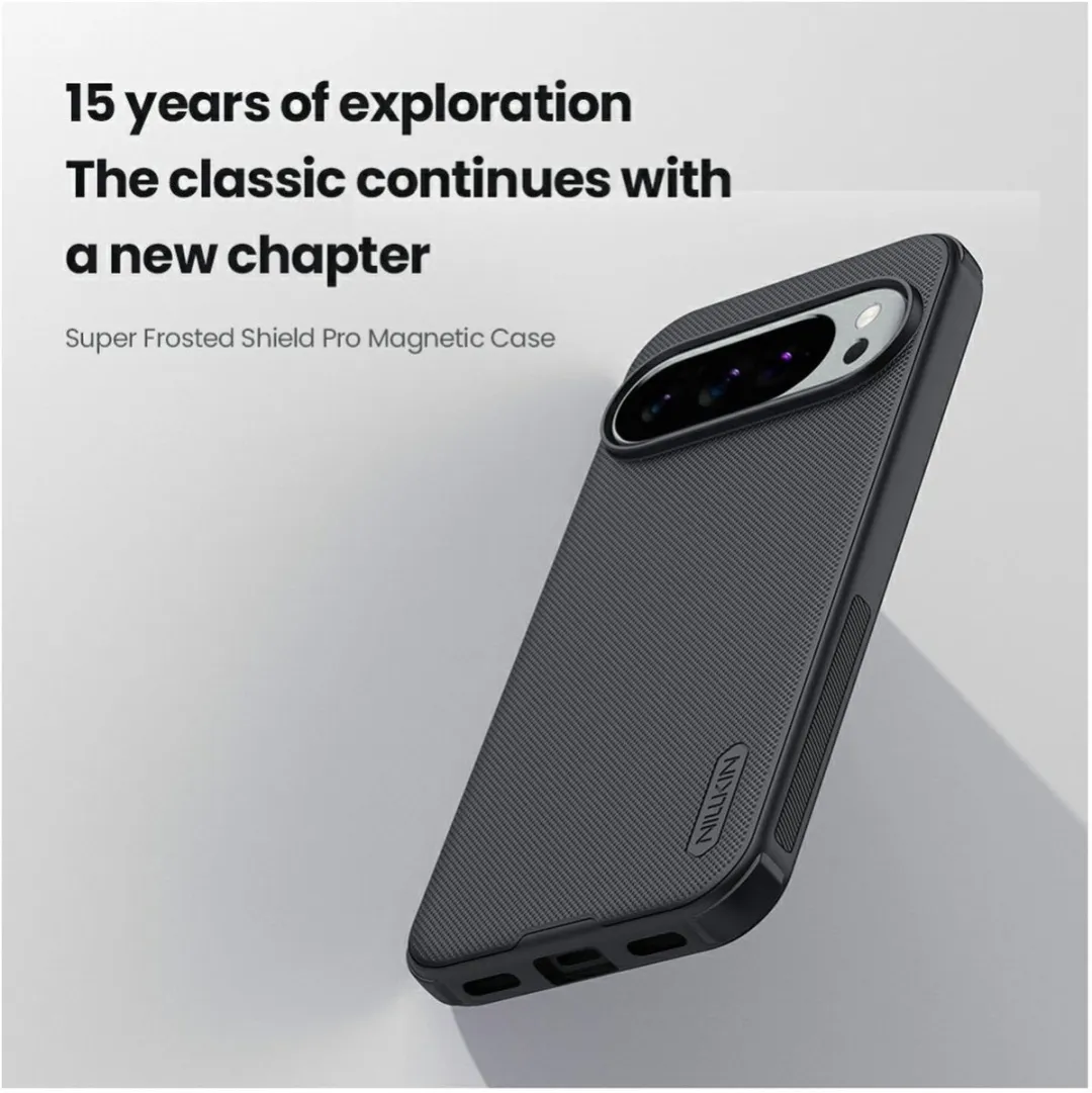 Nillkin Frosted Shield Hoesje Pixel 10/10 Pro - MagSafe - Zwart