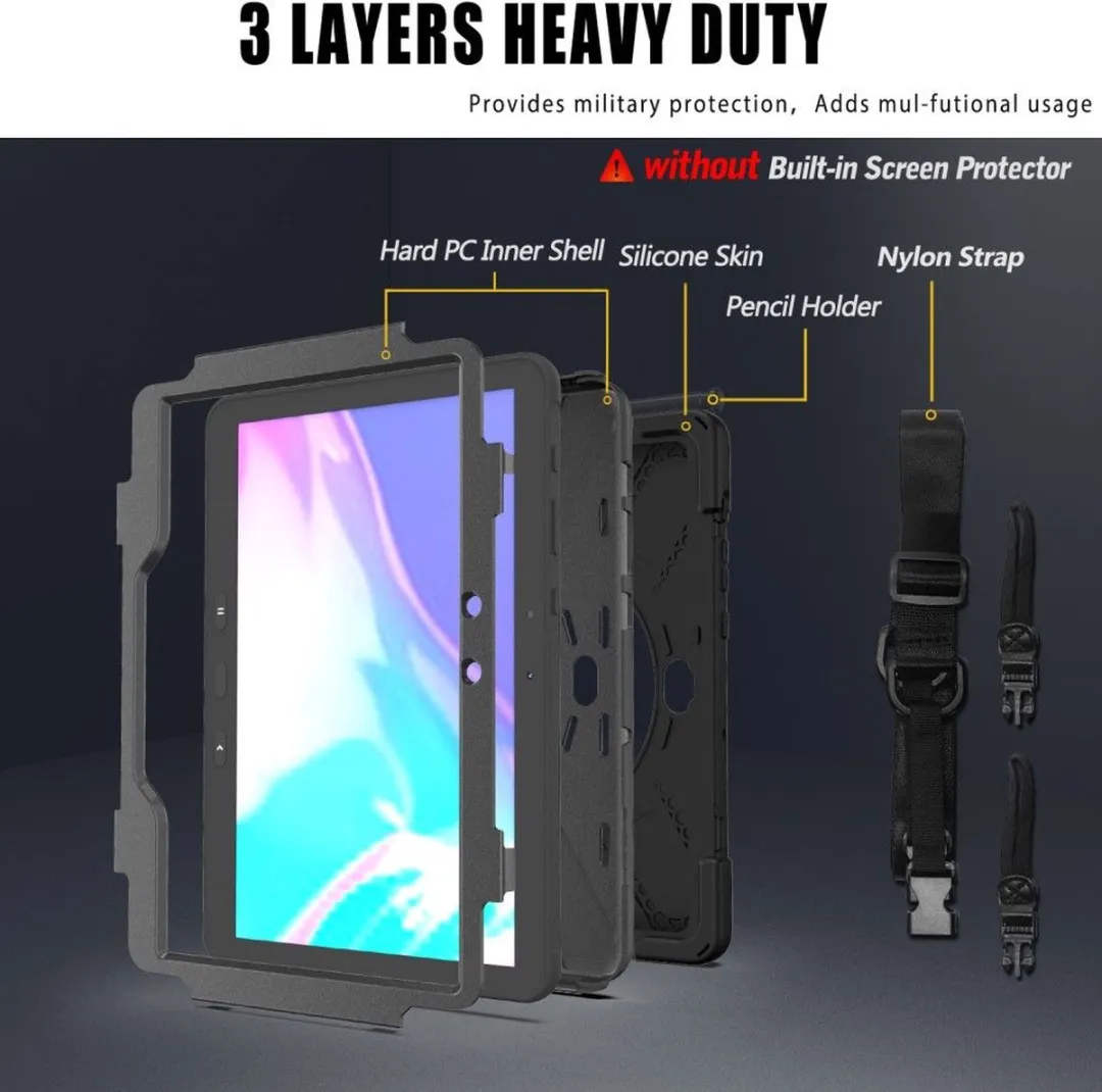 Just in Case Cazy Tablethoes 8044617 - Samsung Galaxy Tab Active4 Pro - Zwart