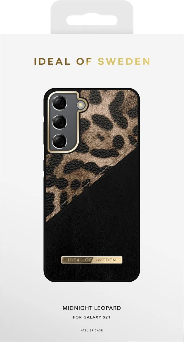 iDeal of Sweden Fashion Case Atelier Galaxy S21 Midnight Leopard - afbeelding 3 van 3