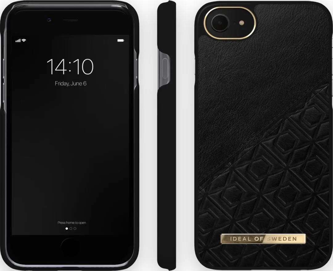 iDeal of Sweden Fashion Case Atelier iPhone 8/7/6/6s/SE Embossed Black