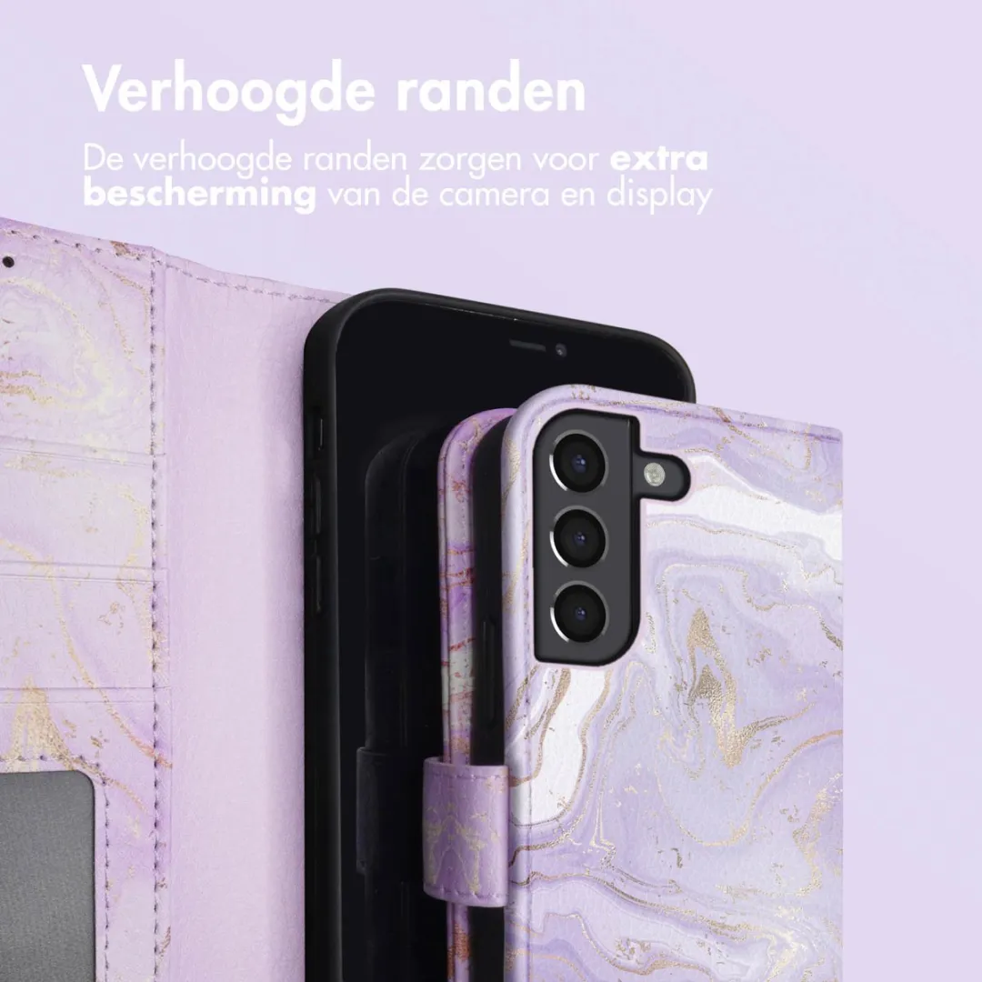Imoshion Galaxy S21 Hoesje Purple Marble - 3 Pasjes - afbeelding 6 van 6