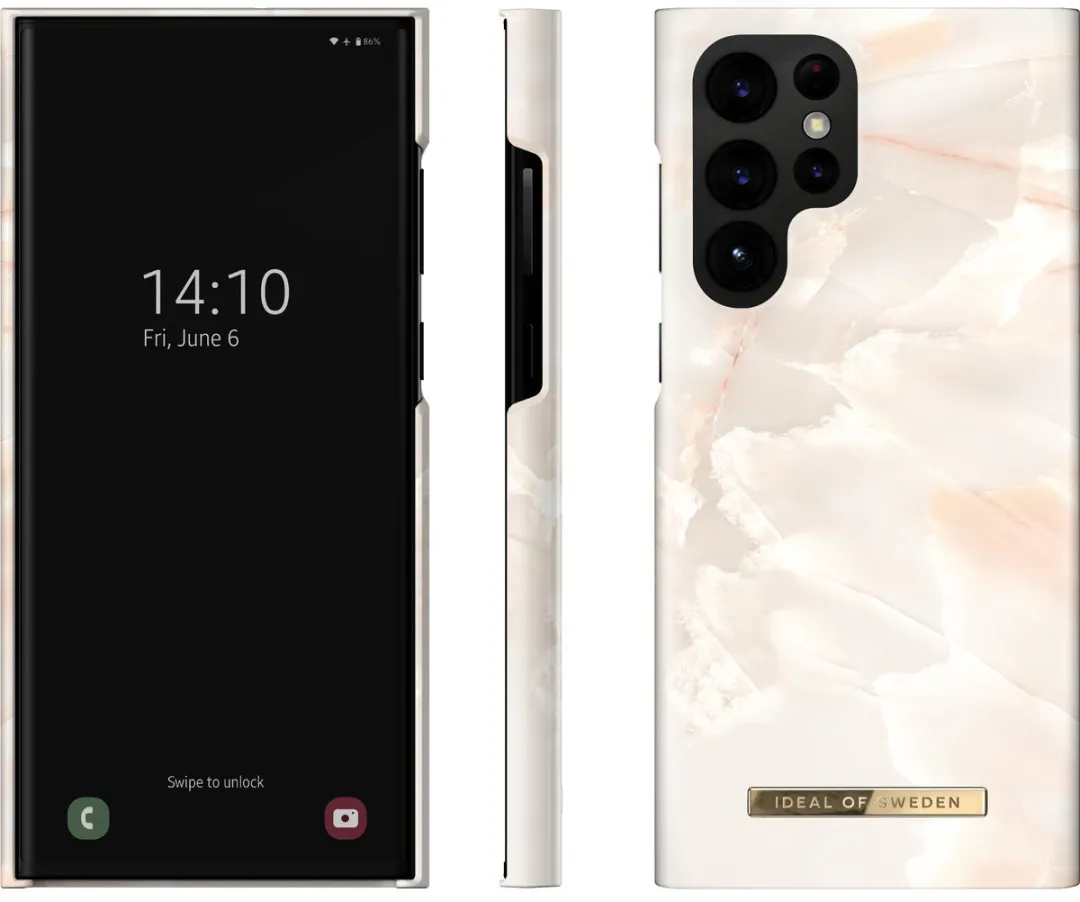 iDeal of Sweden Galaxy S22 Ultra Hoesje Rose Pearl Marble - 7340205148828 - afbeelding 4 van 5