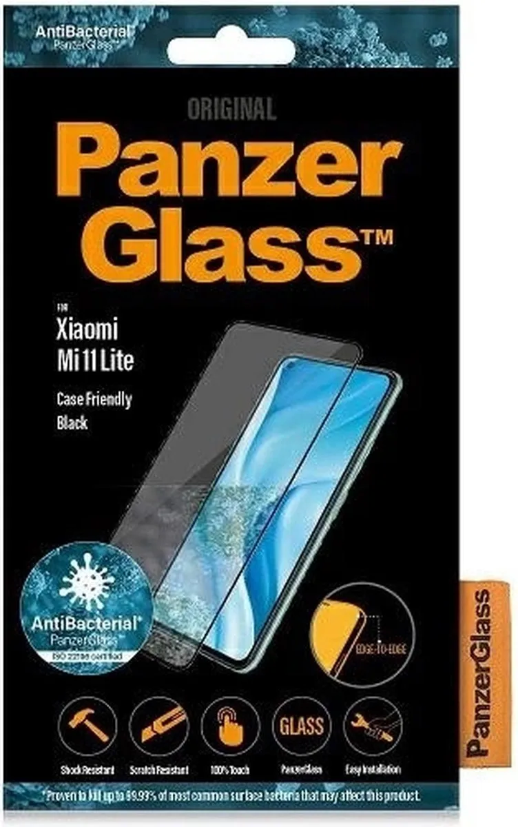PanzerGlass PZ-8042 Screenprotector Xiaomi Mi 11 Lite - Zwart