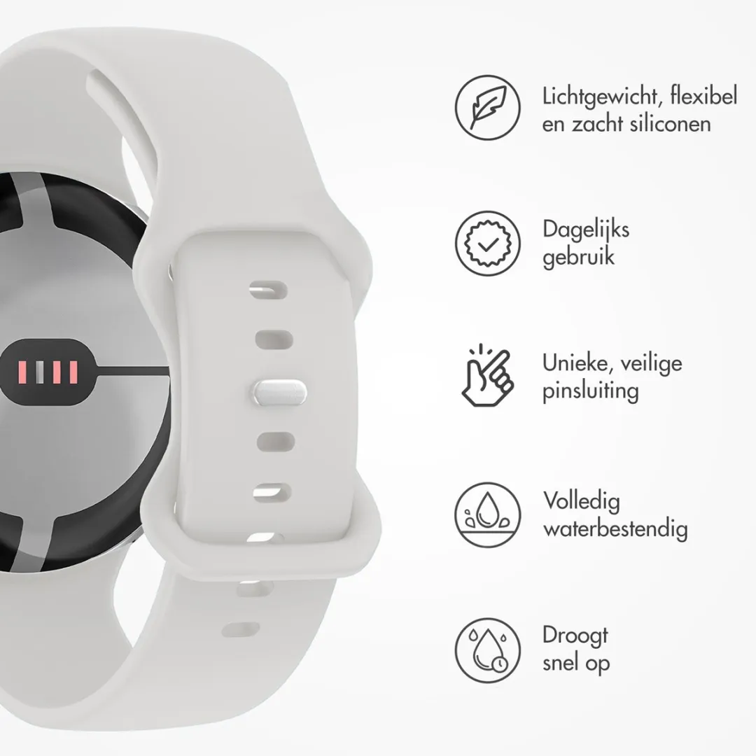 Imoshion Siliconen Bandje L Wit - Google Pixel Watch 3/4 45mm