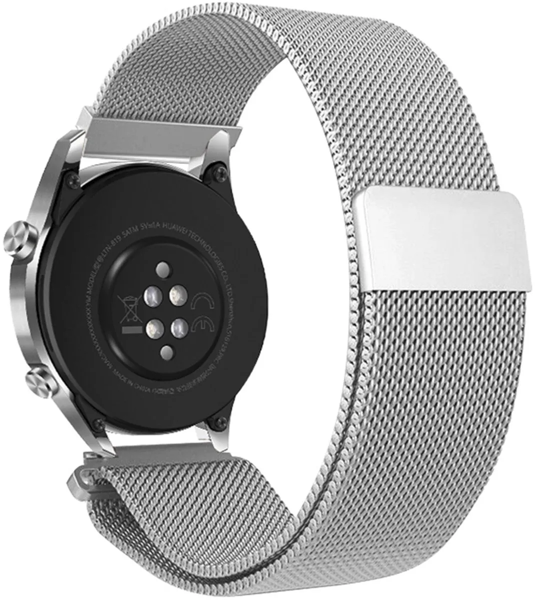 Imoshion Milanees Horlogebandje Zilver - Huawei Watch GT 2/Pro/2e Sport 46mm