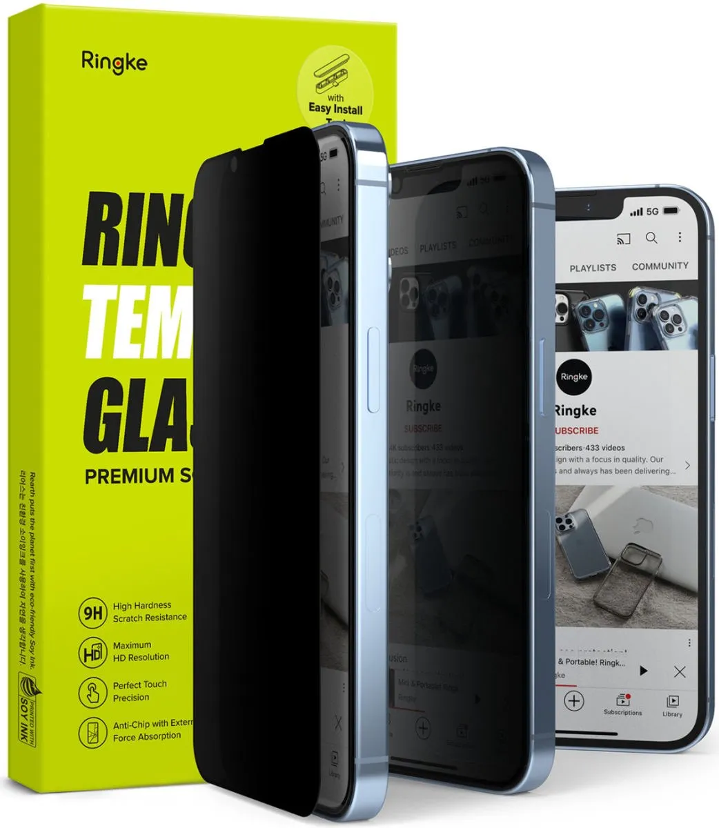 Ringke iPhone 14 Schermbeschermer Privacy 9H