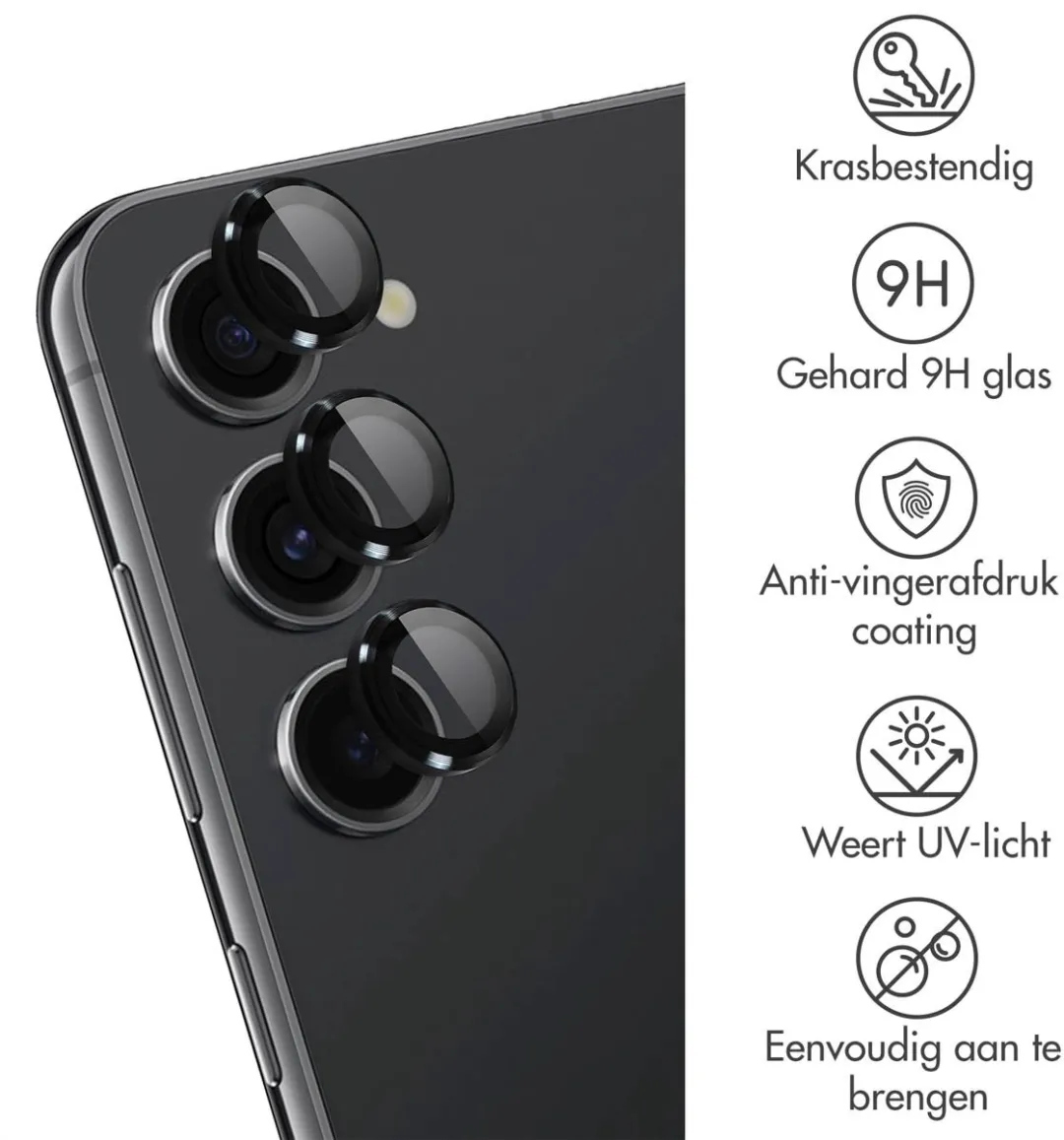 imoshiion Camera Lens Protector - Samsung Galaxy S23 FE - 2 Stuks - Zwart