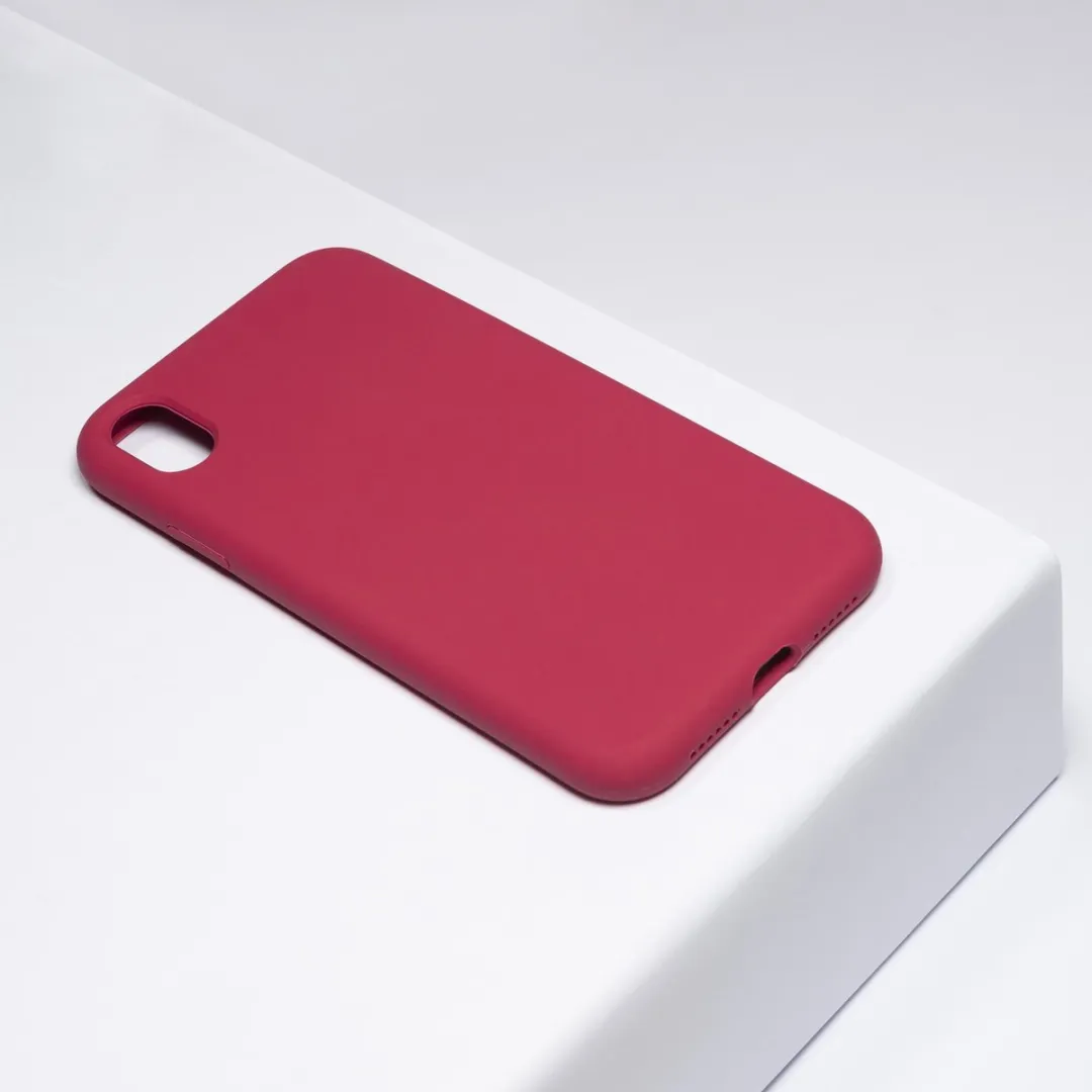 BMAX Siliconen Hoesje iPhone XR - Bordeaux Roze