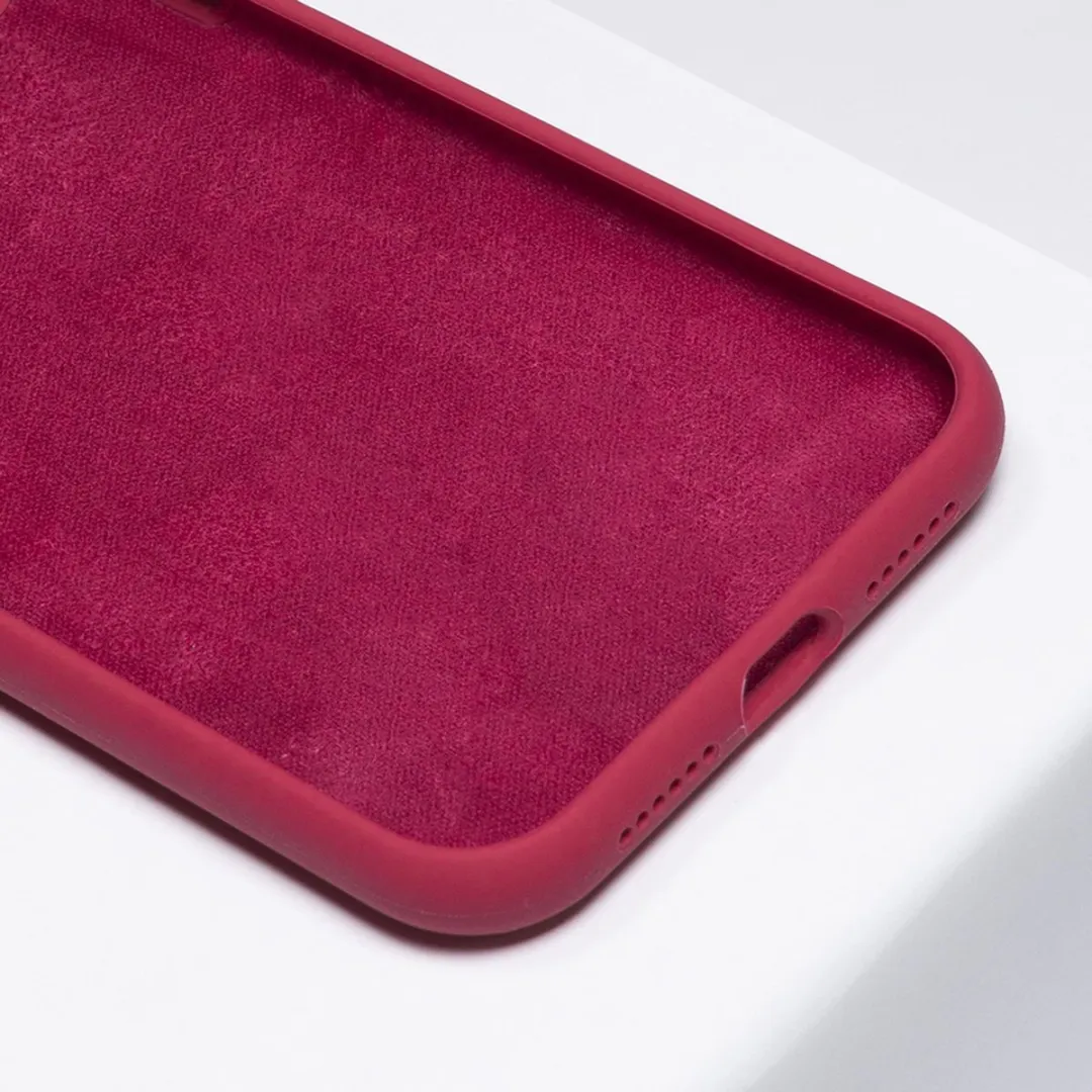 BMAX Siliconen Hoesje iPhone XR - Bordeaux Roze