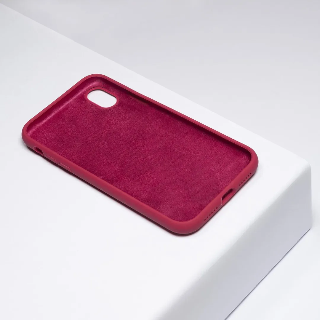 BMAX Siliconen Hoesje iPhone XR - Bordeaux Roze