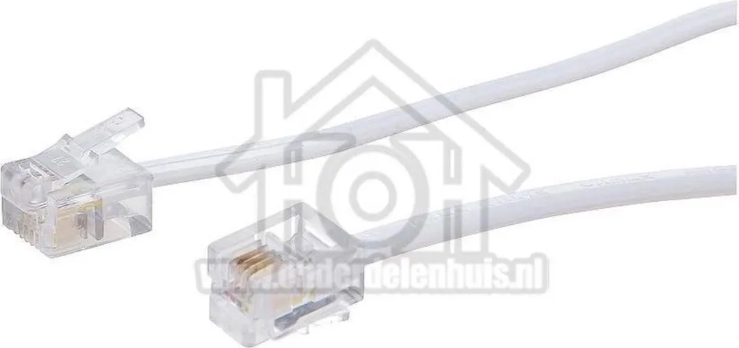 Nedis Telecomkabel TCGB90200WT50 RJ11 - 5m - Plat Wit