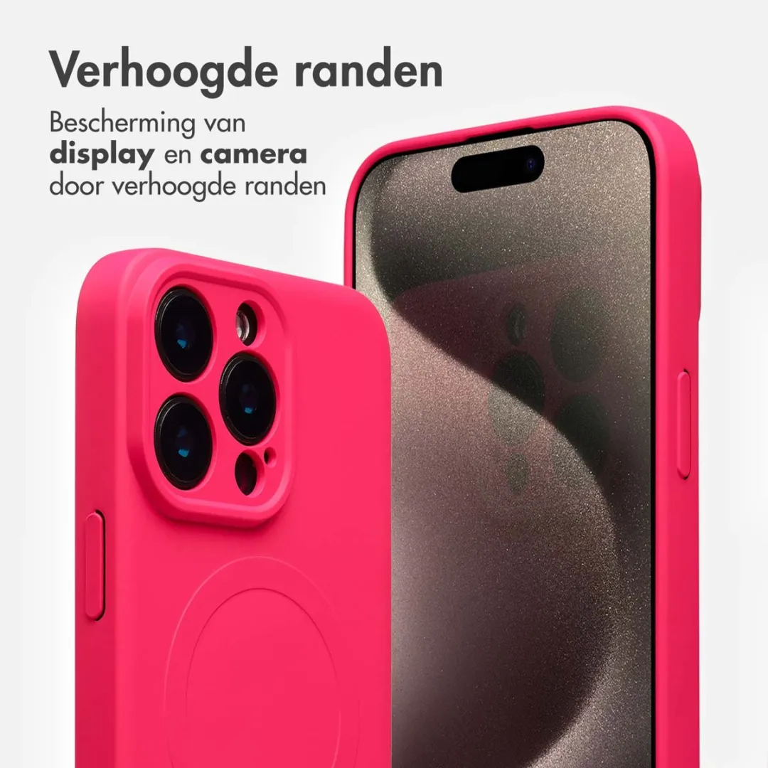 Imoshion Hoesje iPhone 15 Pro Max - Neon Roze - MagSafe