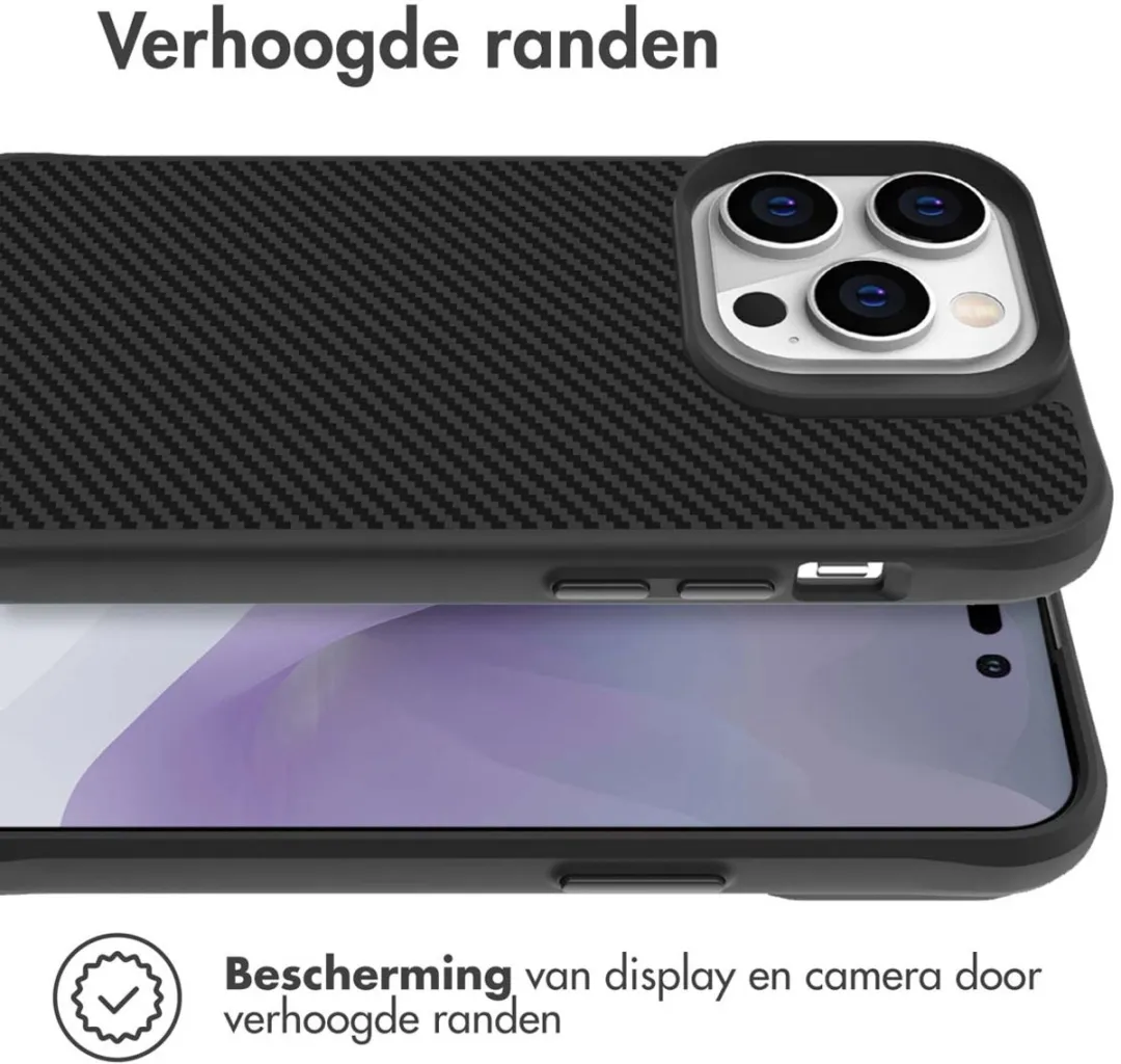 Imoshion Hybrid Carbon Hoesje iPhone 14 Pro Max - Zwart