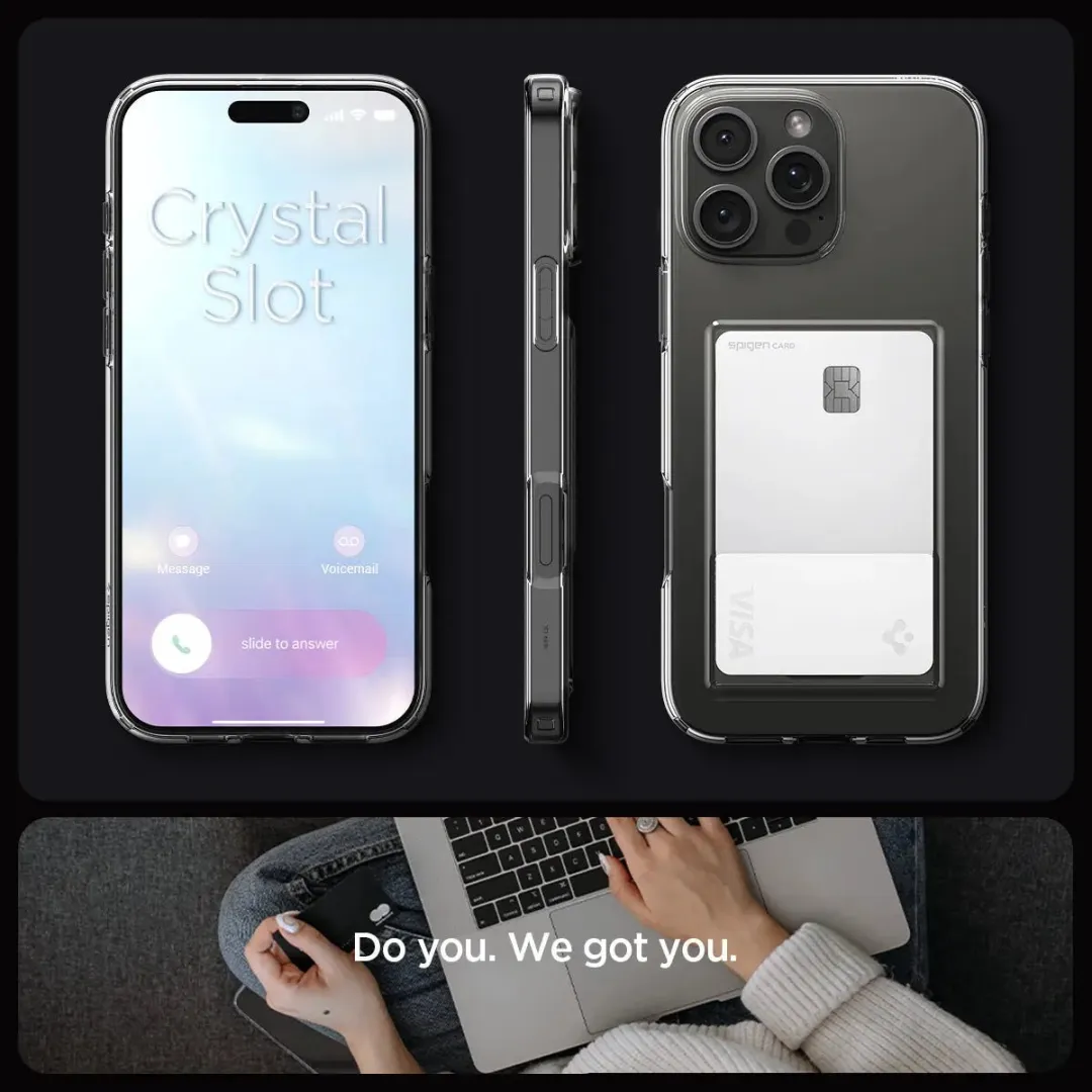 Spigen Crystal Slot Hoesje iPhone 16 Pro Max - Transparant