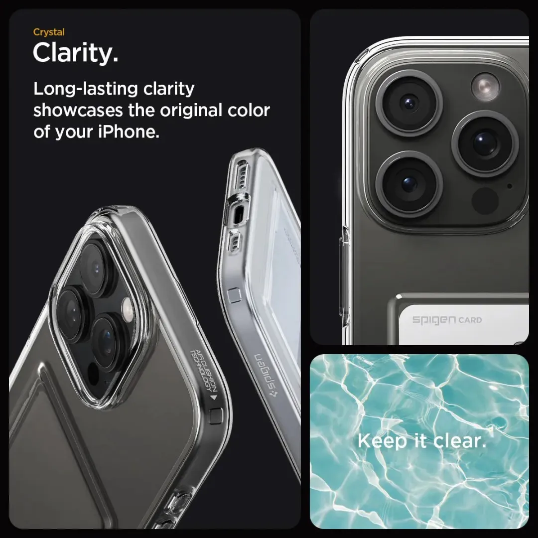 Spigen Crystal Slot Hoesje iPhone 16 Pro Max - Transparant