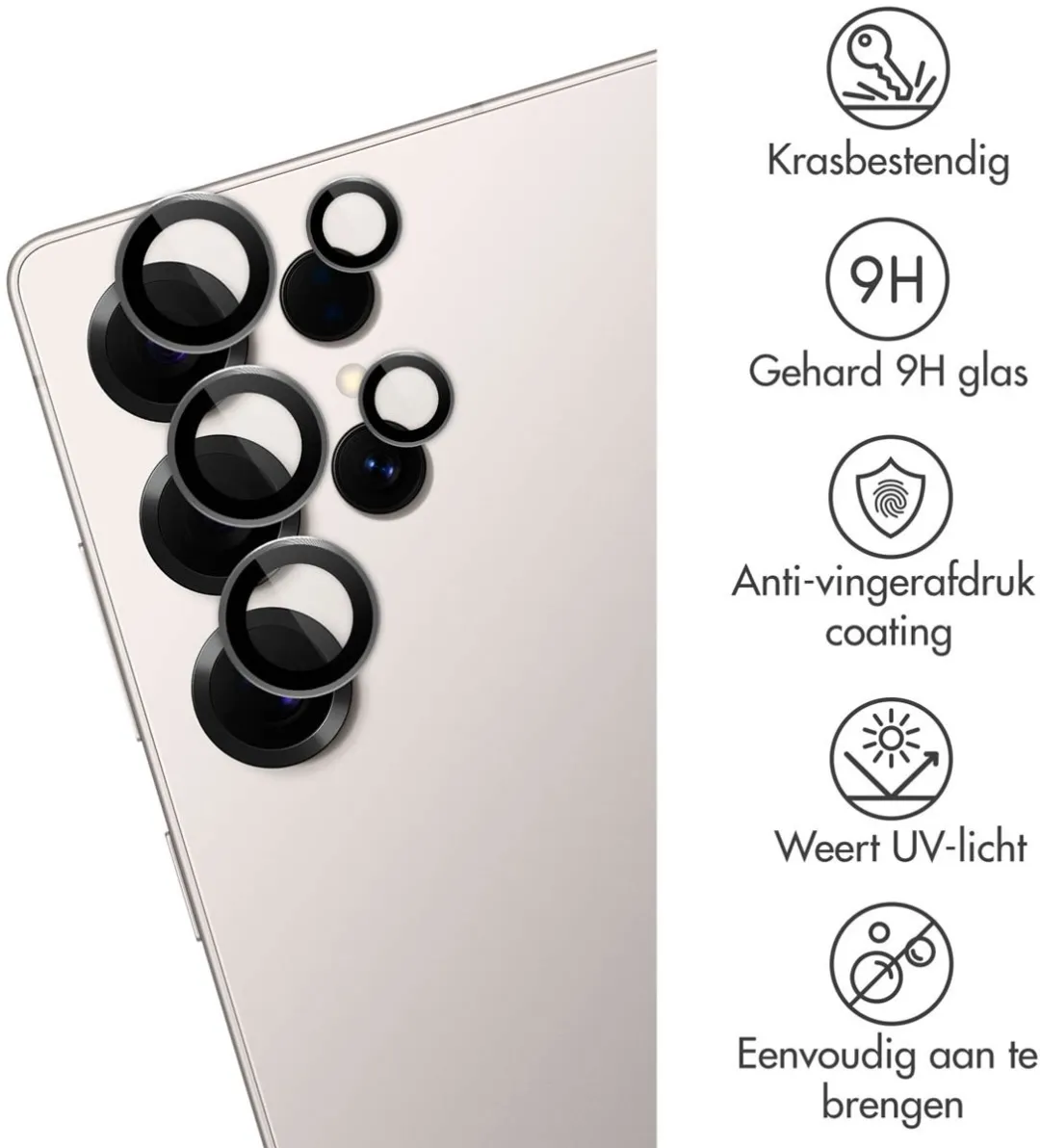 imoshiion Camera Lens Protector Samsung Galaxy S25 Ultra - 2 Stuks - Titanium Grijs