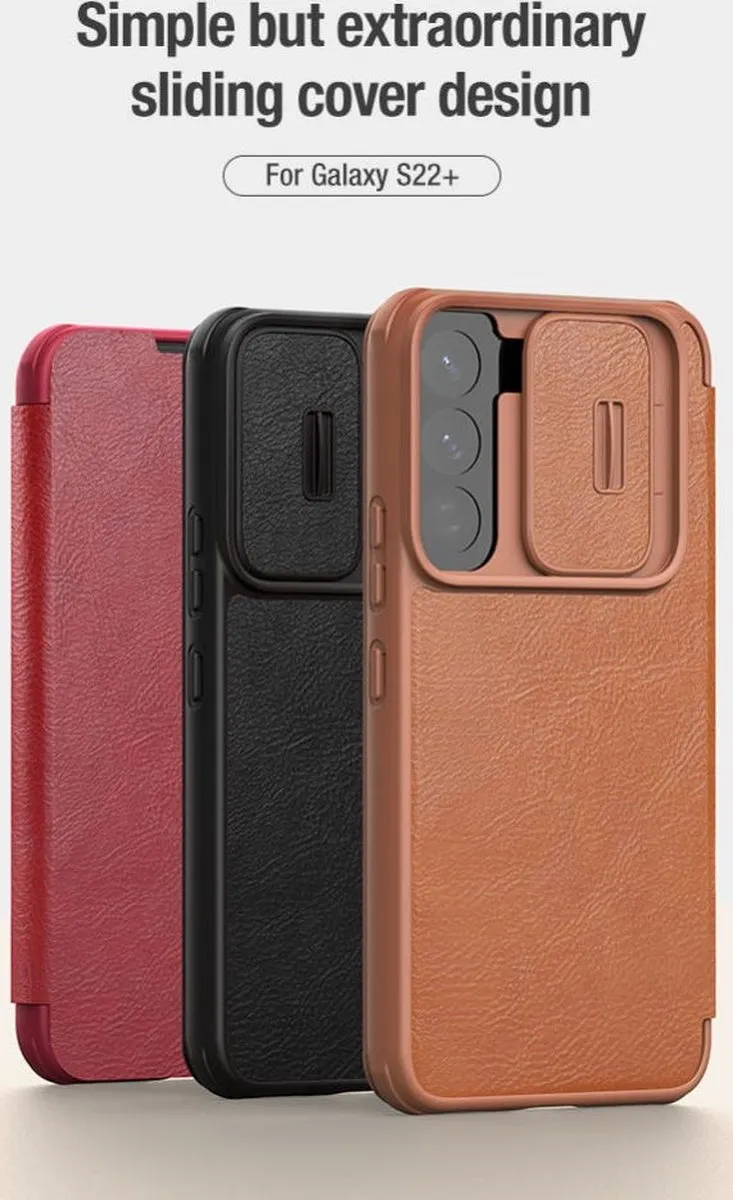 Nillkin Qin Pro Hoesje Samsung Galaxy S22+ - Bruin