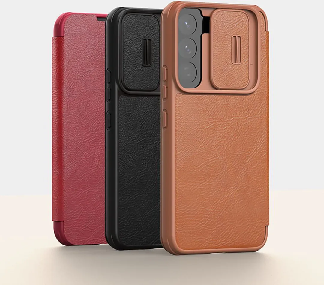 Nillkin Qin Pro Hoesje Samsung Galaxy S22+ - Bruin
