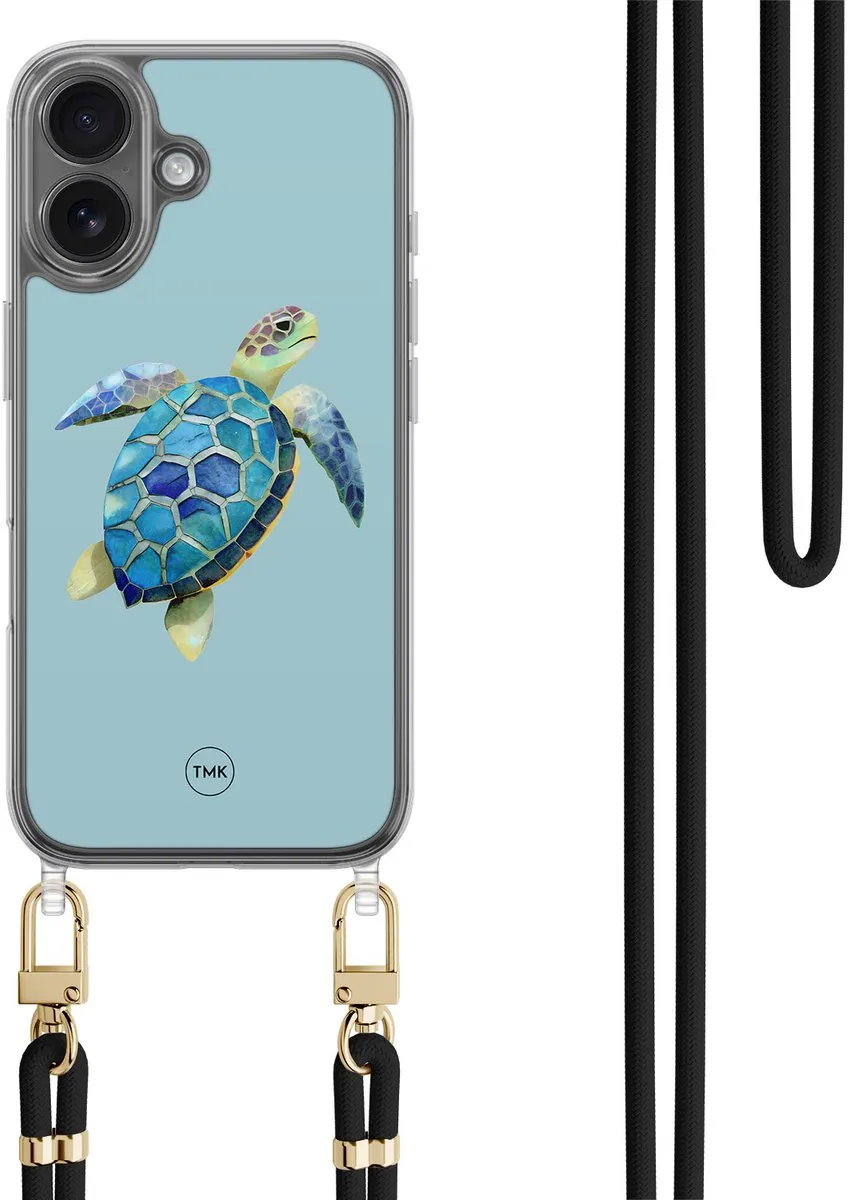 Casevibes Telefoonhoesje iPhone 16 Schildpad Blauw CV/A/i16/C/018