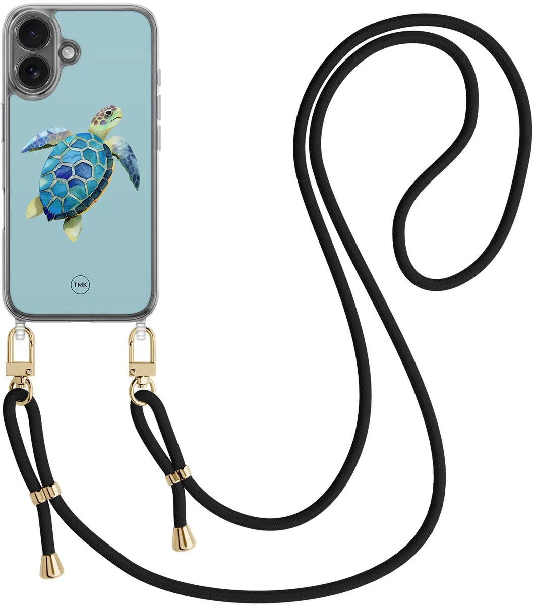 Casevibes Telefoonhoesje iPhone 16 Schildpad Blauw CV/A/i16/C/018