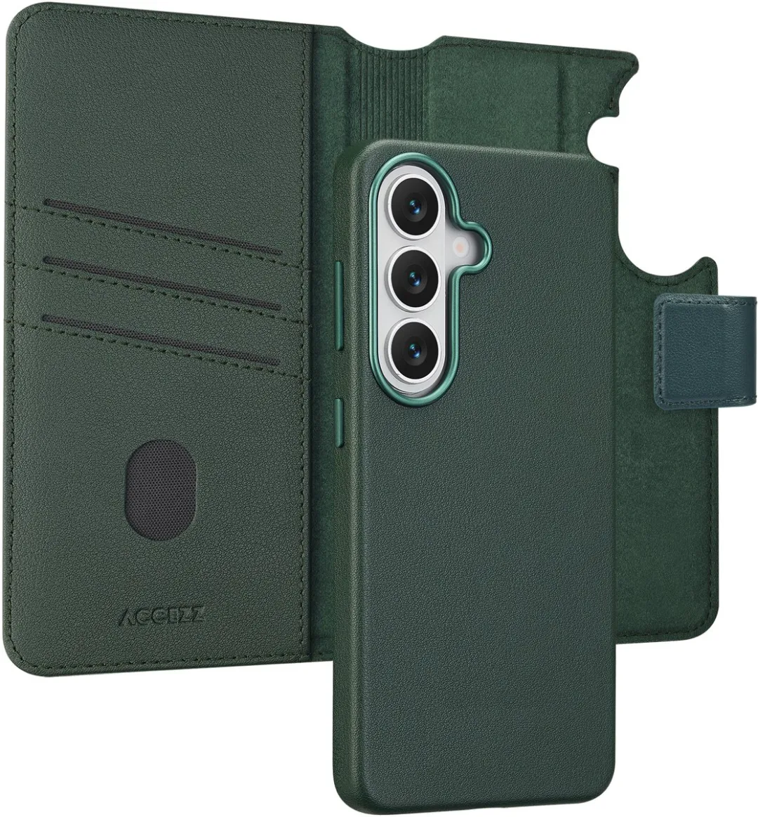 Accezz Leather Bookcase Hoesje Samsung Galaxy S26 - 3 Pasjes - Cedar Green