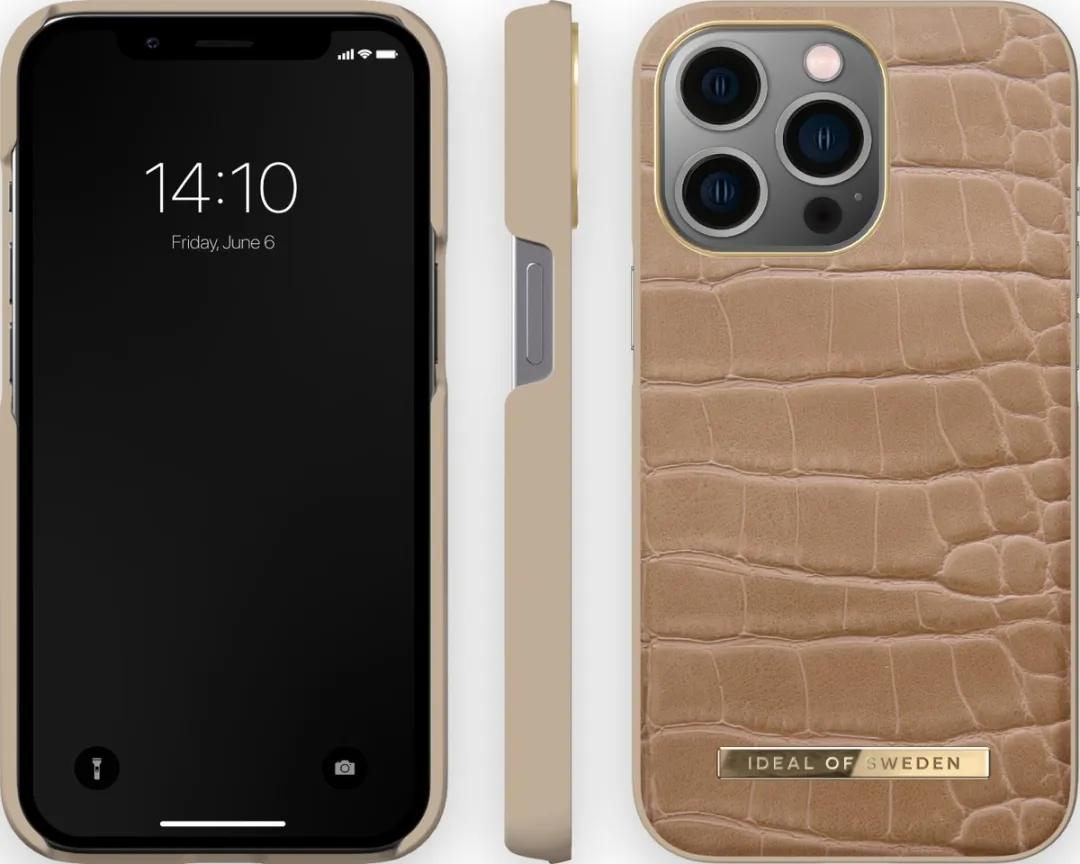 iDeal of Sweden iPhone 13 Pro Backcover Atelier Case - Camel Croco