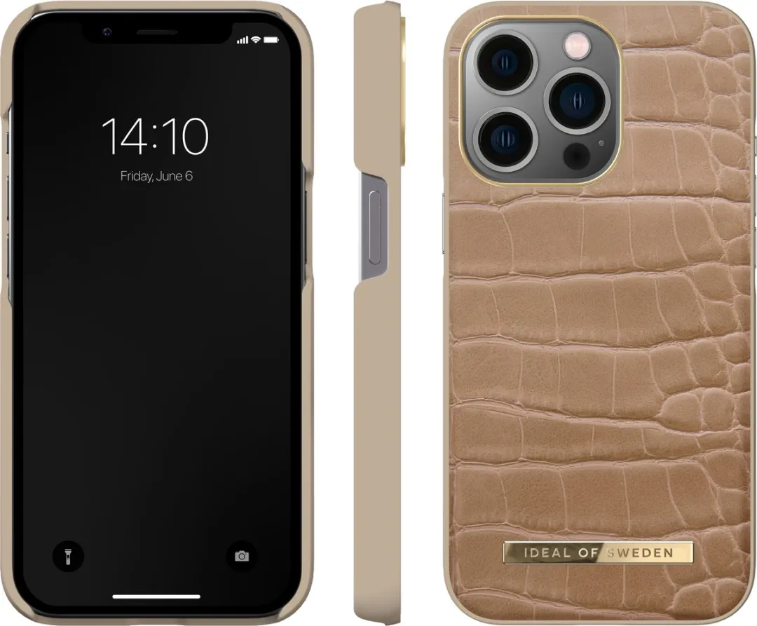 iDeal of Sweden iPhone 13 Pro Backcover Atelier Case - Camel Croco