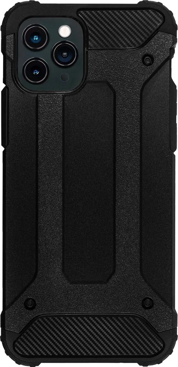 BMAX Classic Armor Hoesje iPhone 12 Pro Max - Zwart