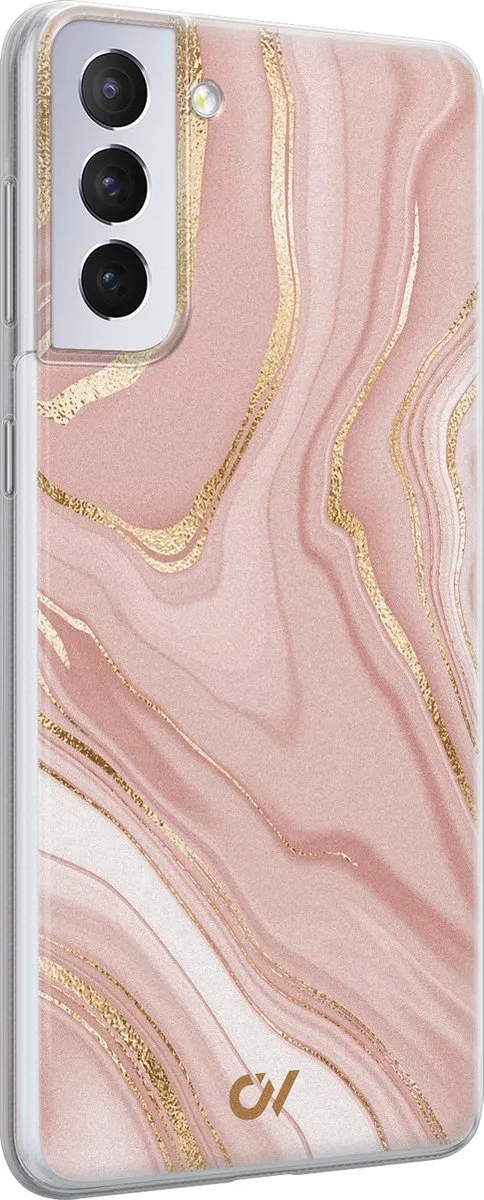 Casevibes Samsung Galaxy S21 Hoesje - Rose Marble