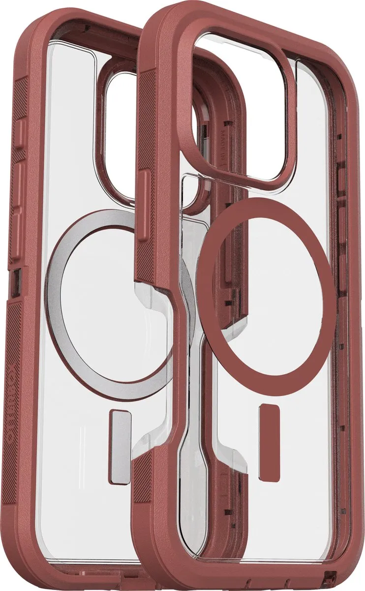OtterBox Defender XT Clear iPhone 16 Pro Hoesje - 77-96116 - Rood