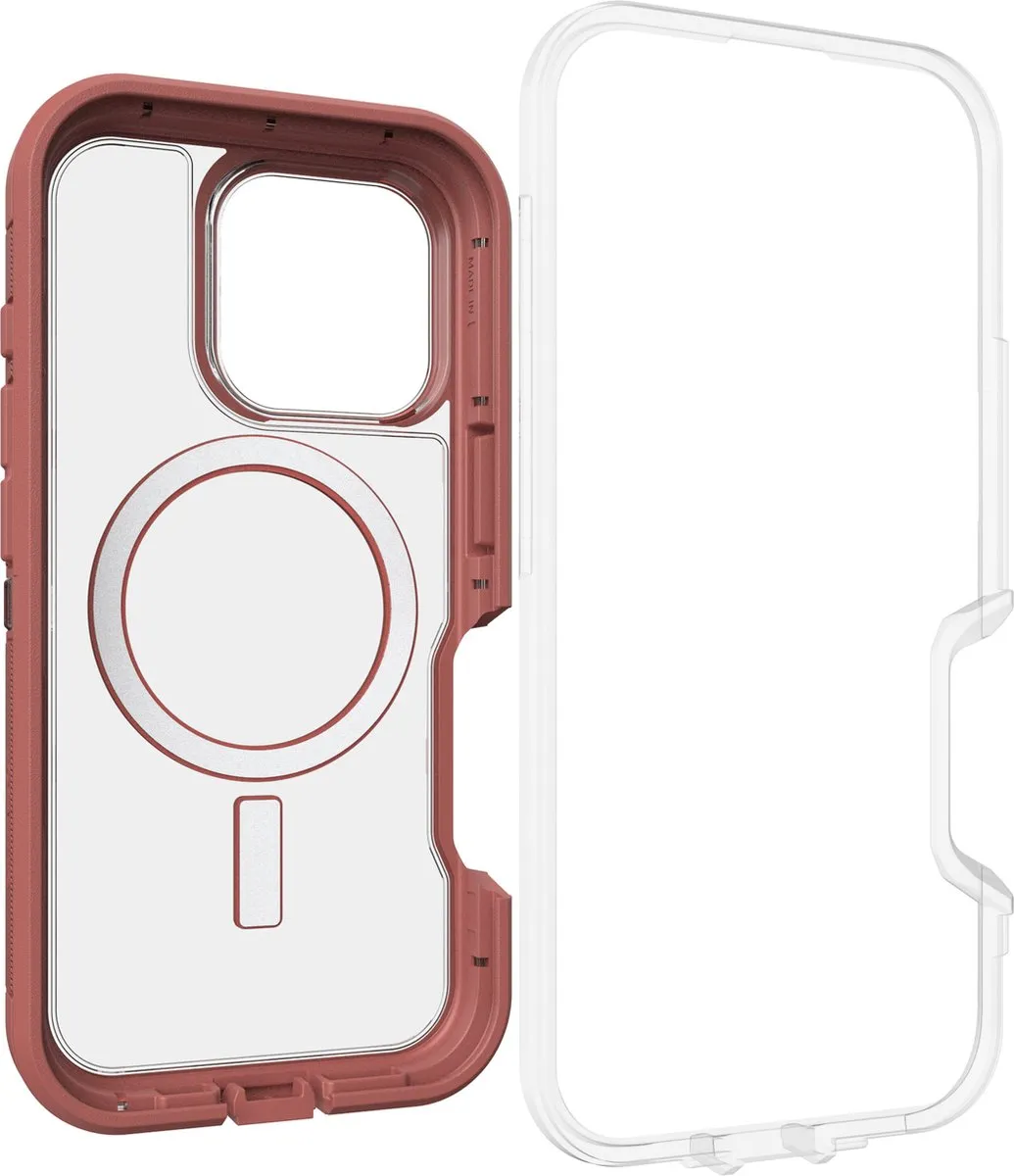 OtterBox Defender XT Clear iPhone 16 Pro Hoesje - 77-96116 - Rood