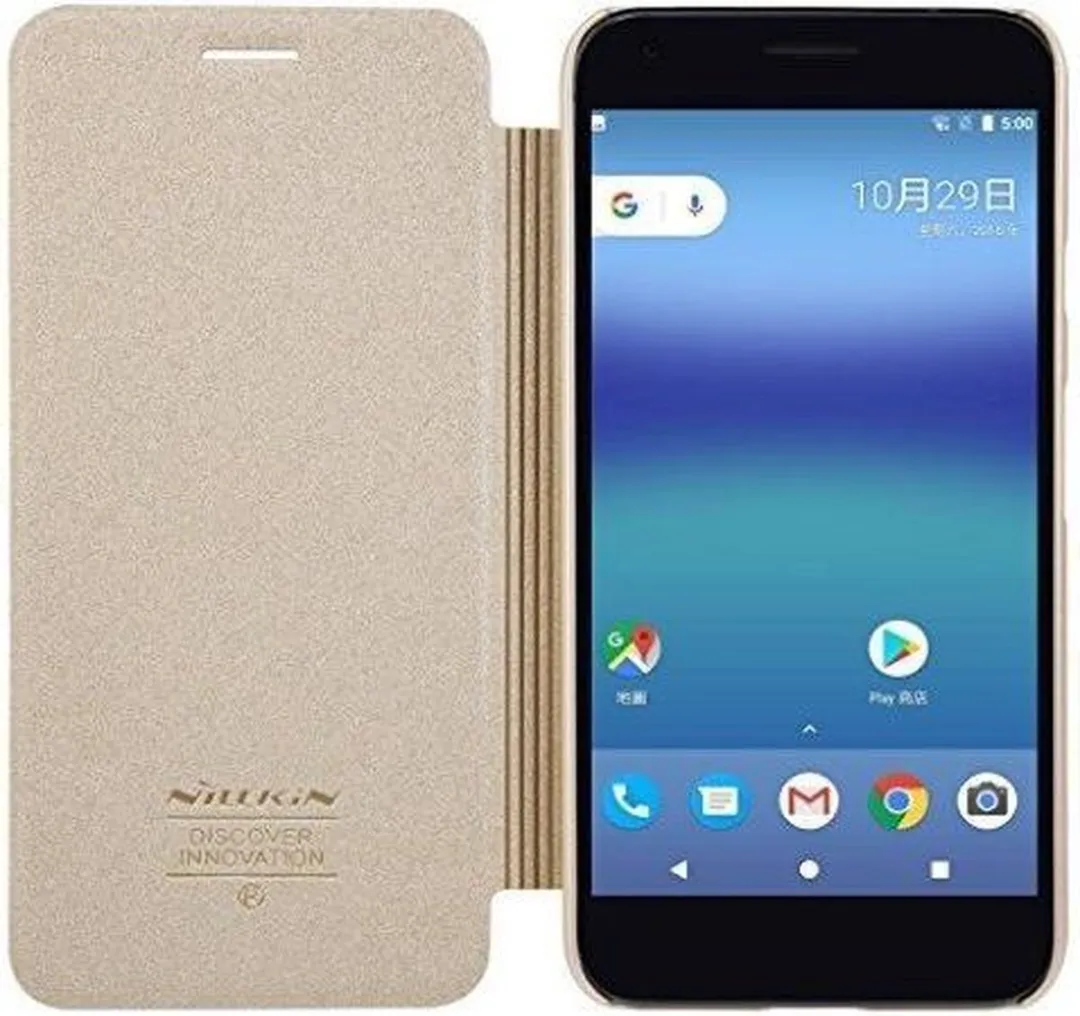 Nillkin Leather Case Sparkle Series Goud - Google Pixel - afbeelding 2 van 4
