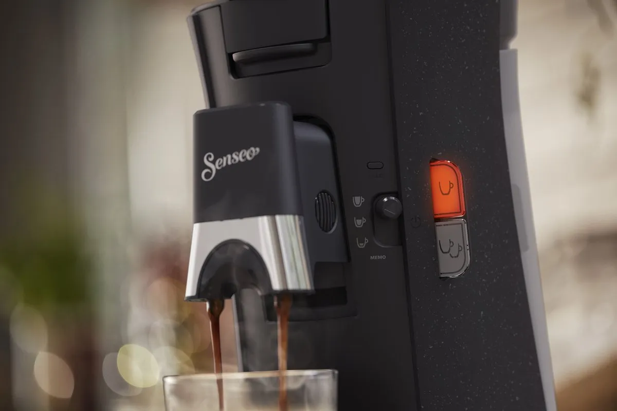 Philips Senseo Select CSA240/20 Koffiepadmachine - 2 Kopjes - Zwart met Spikkeleffect
