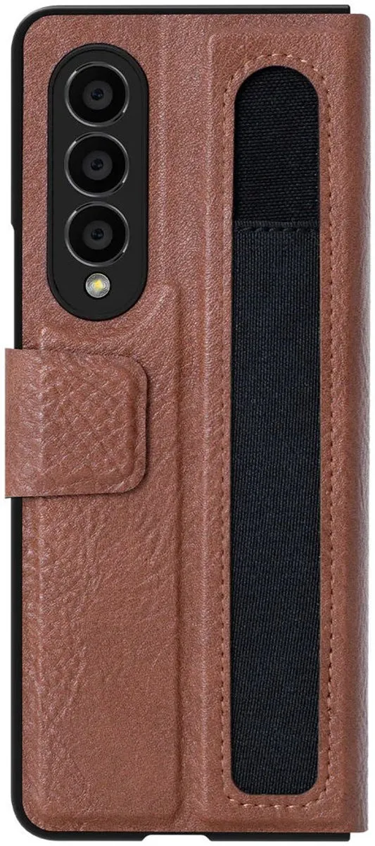 Nillkin Aoge Book Case Hoesje Samsung Galaxy Z Fold 4 - Bruin - afbeelding 3 van 6