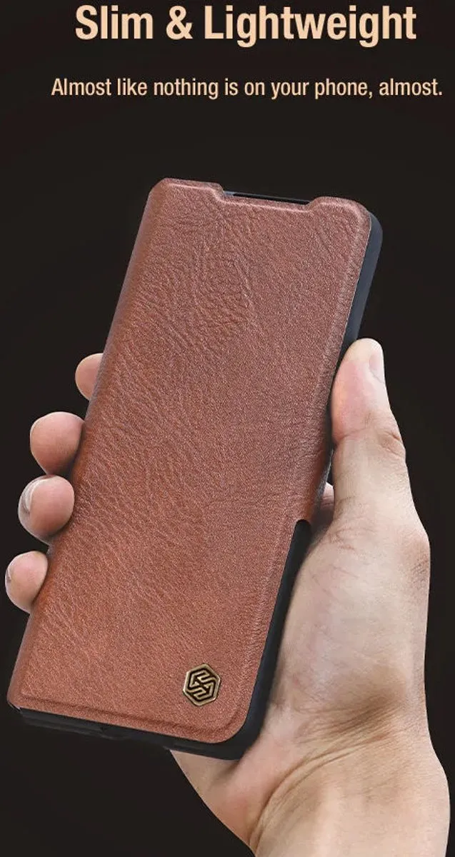 Nillkin Aoge Book Case Hoesje Samsung Galaxy Z Fold 4 - Bruin - afbeelding 2 van 6