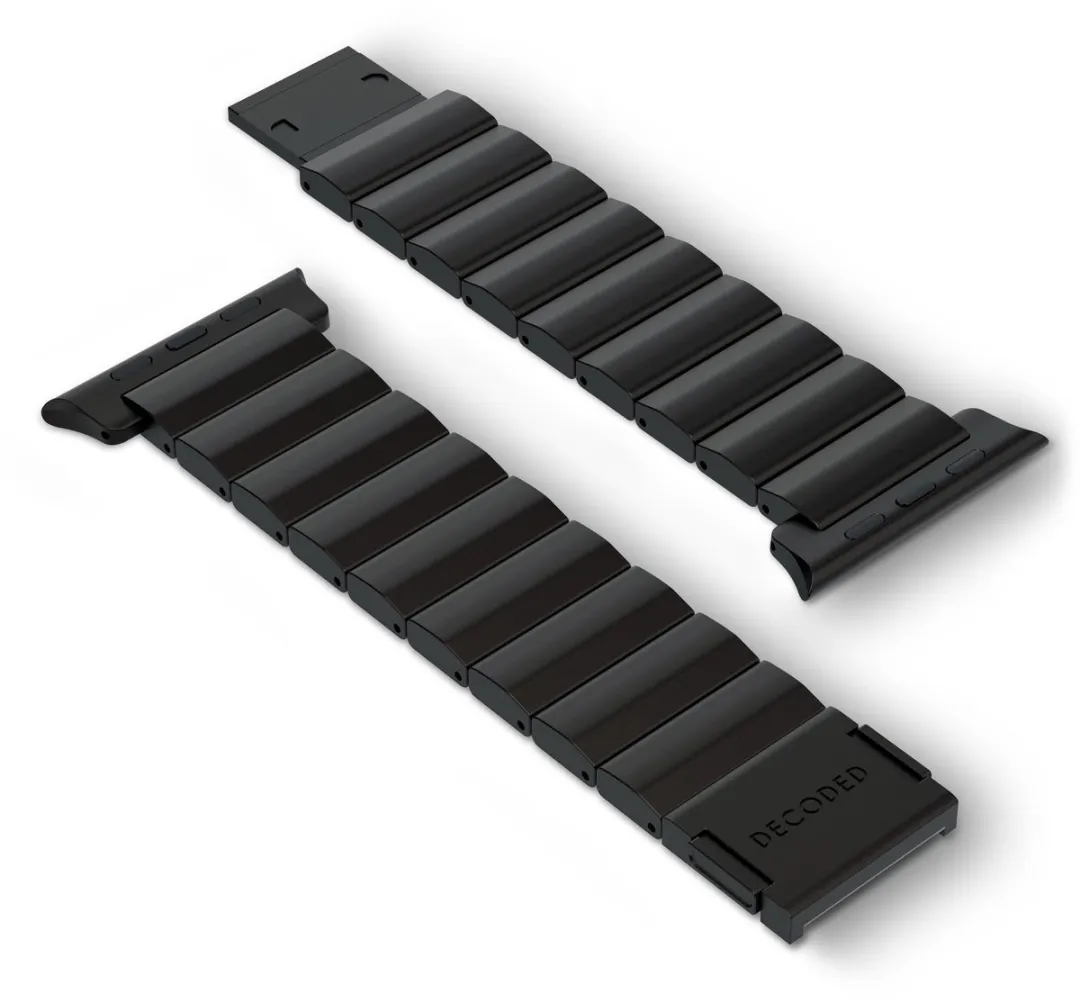 Decoded Titanium Watch Band D25AWS49TTS1TMB - Apple Watch Ultra/SE/44-49mm - Zwart