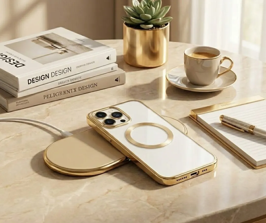 NUVEX iPhone 14 Pro MagSafe Hoesje - Goudkleurig