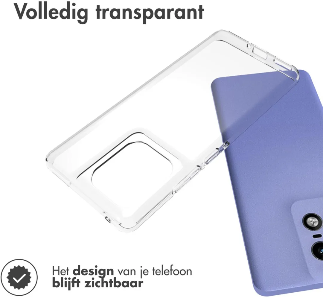 Accezz Hoesje Motorola Edge 50 Pro - Transparant