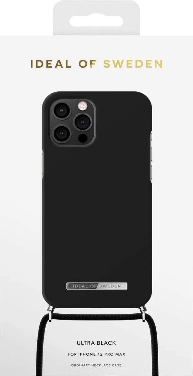 iDeal of Sweden iPhone 12 Pro Max Necklace Case - Ultra Black - afbeelding 3 van 4